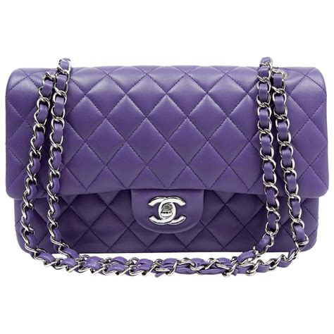 chanel purple handbag|purple Chanel purse.